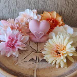 Hattyús szivecske formagyertya