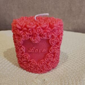 rózsás henger formagyertya