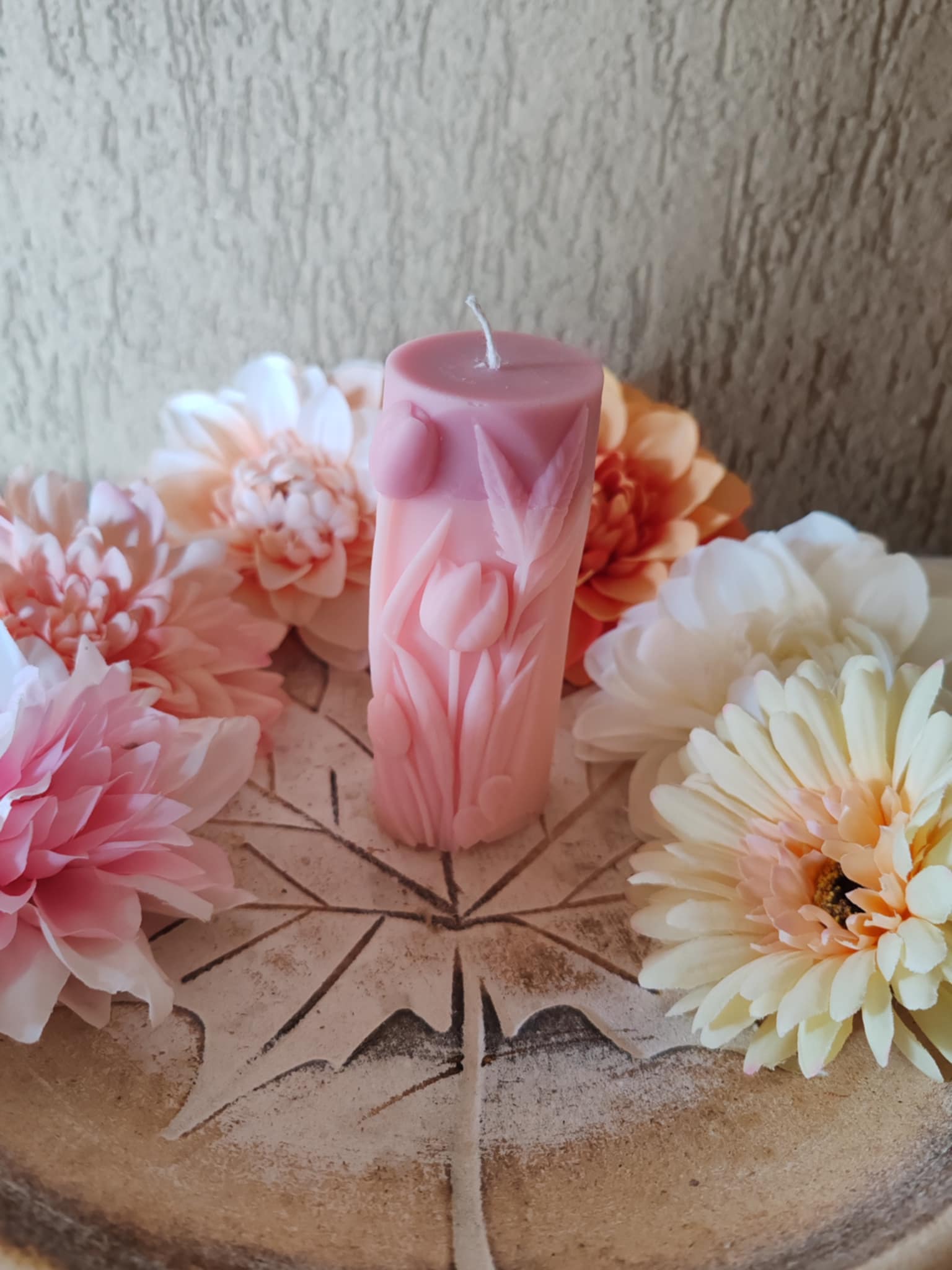 Tulipános tömb formagyertya
