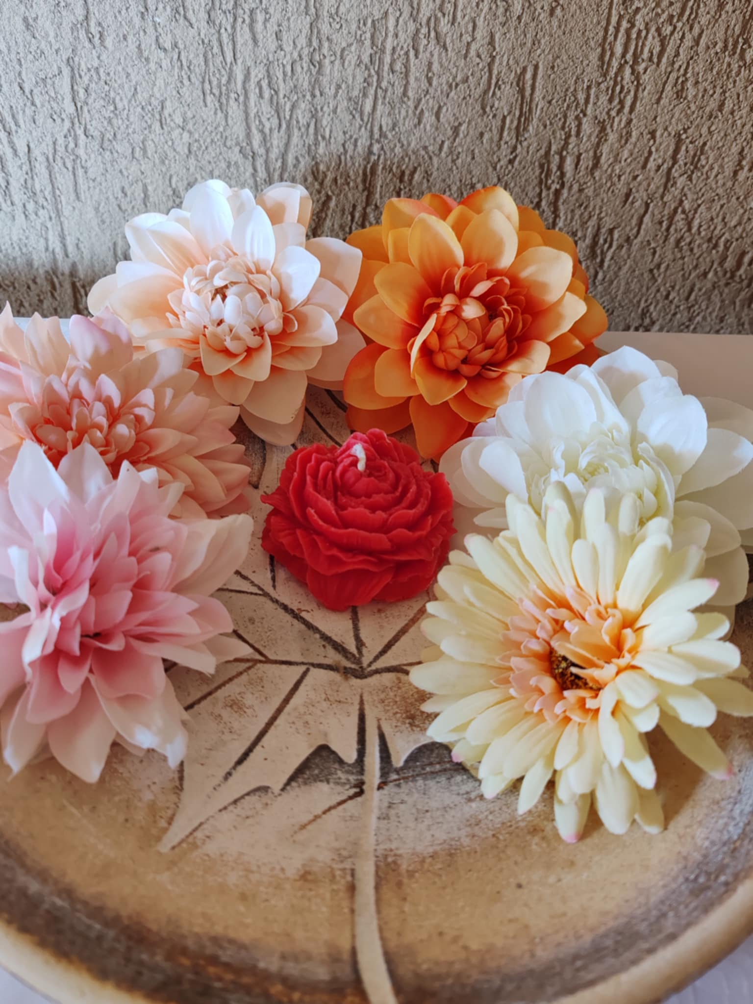 Bazsarózsa formagyertya